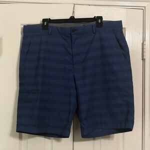 Greg Norman Collection Men’s Size 38 Blue Striped Flat Front Shorts